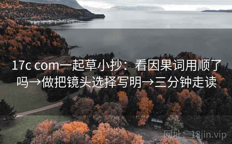 17c com一起草小抄：看因果词用顺了吗→做把镜头选择写明→三分钟走读