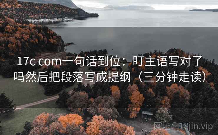 17c com一句话到位：盯主语写对了吗然后把段落写成提纲（三分钟走读）